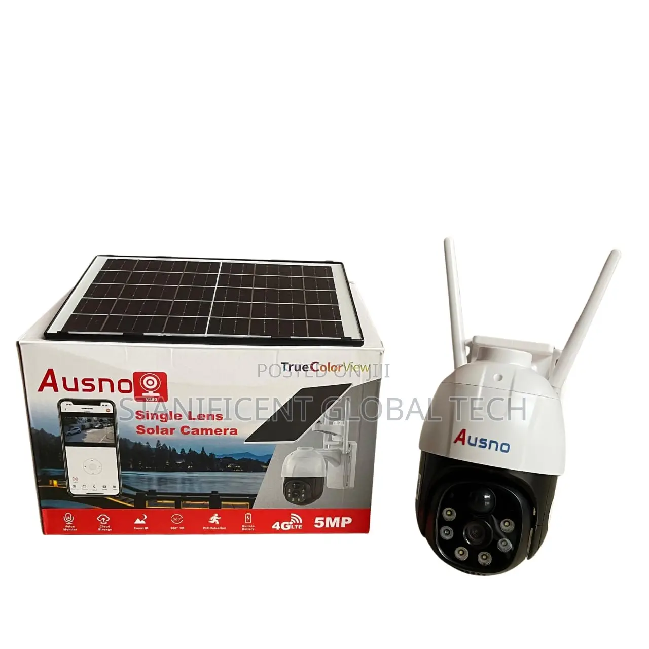 Ausno 5mp 4g Single Lens Solar PTZ Camera With Auto Tracking (V380)