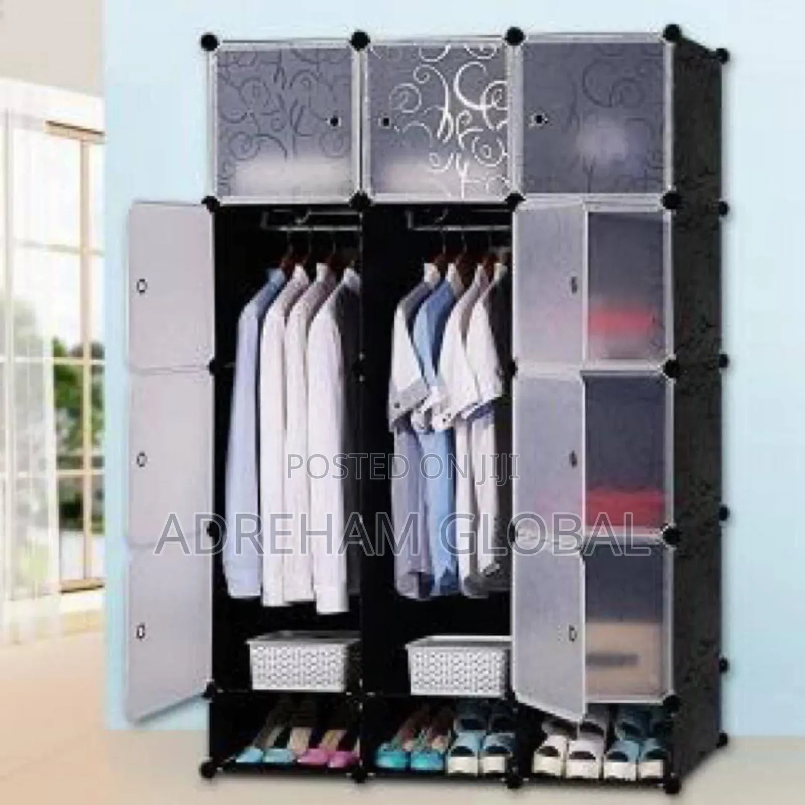 3pertition Heavy Duty Plastic Wardrobe