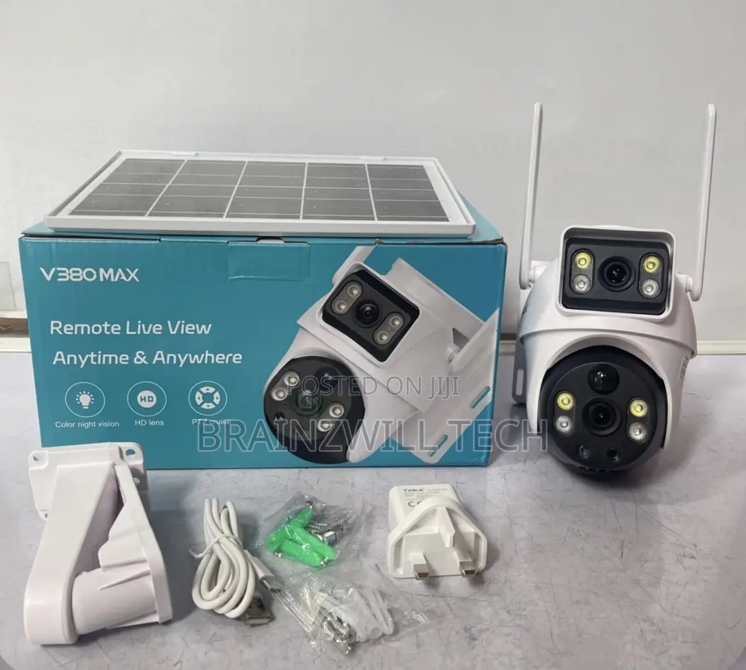 V380max 4g Dual Lens Solar PTZ Mini Outdoor Camera With Auto Tracking
