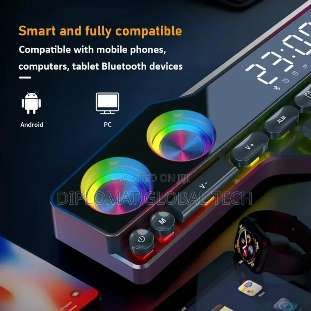 V18 Dazzle Speakers Computer Led Colour Gaming Keyboard Speakers