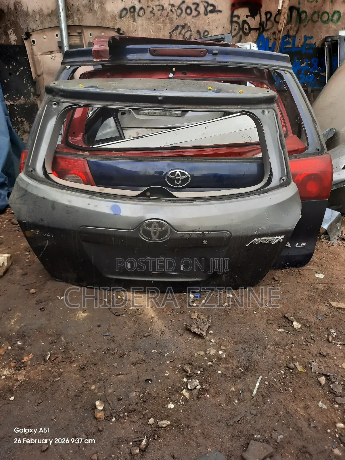 Toyota Matrix 2010 Empty Boot