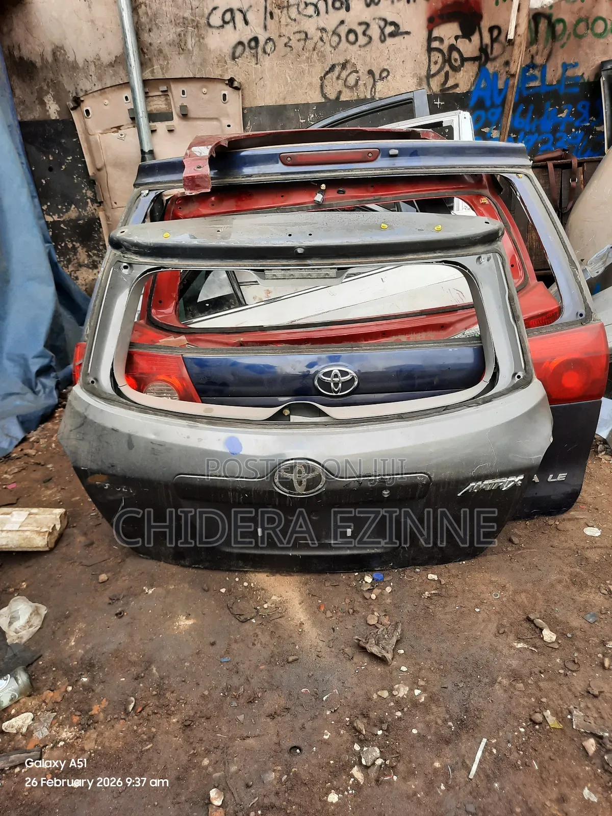 Toyota Matrix 2010 Empty Boot