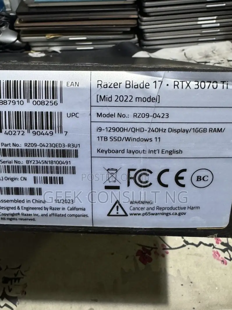 New Laptop Razer Blade 16GB Intel Core i9 SSD 1T