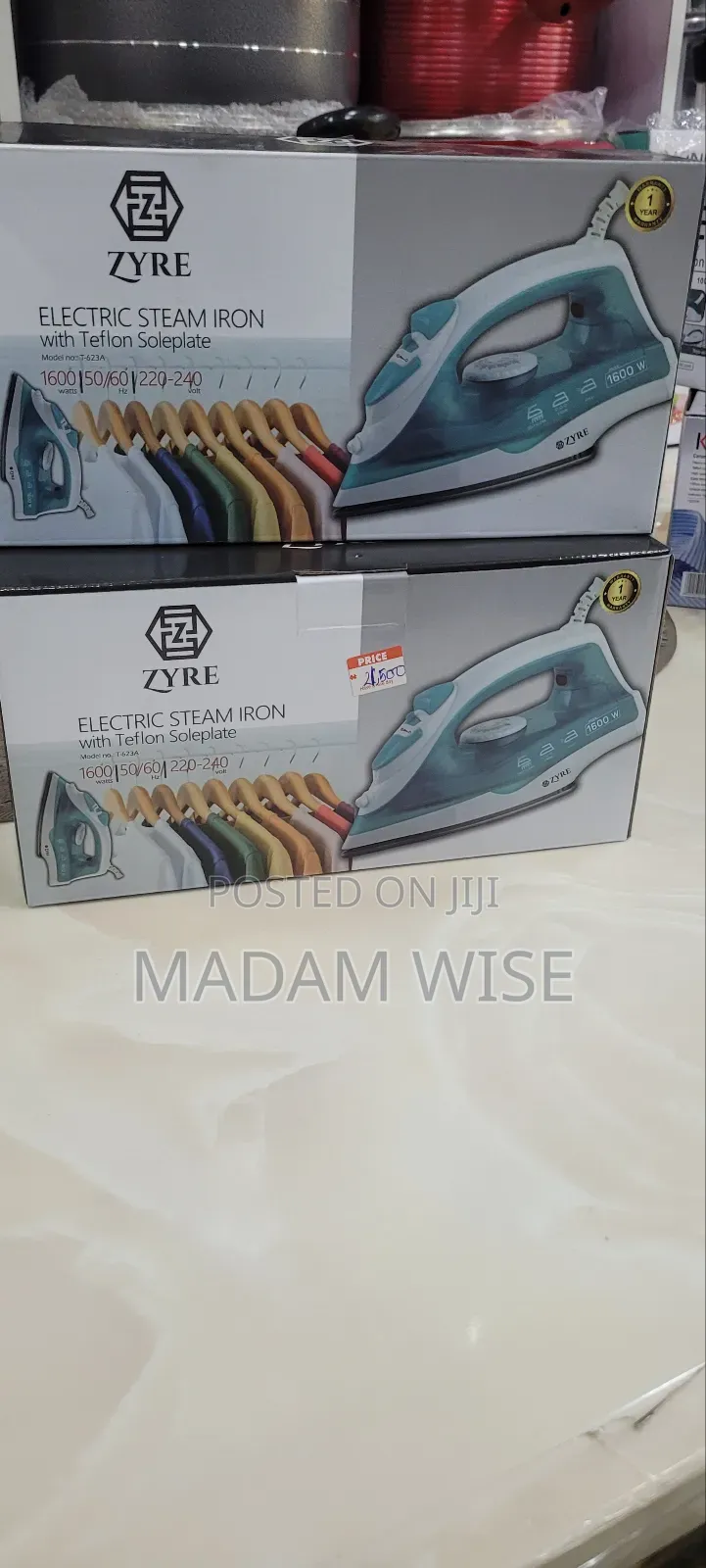 Electric Steam Iron With Teflon Soleplate
