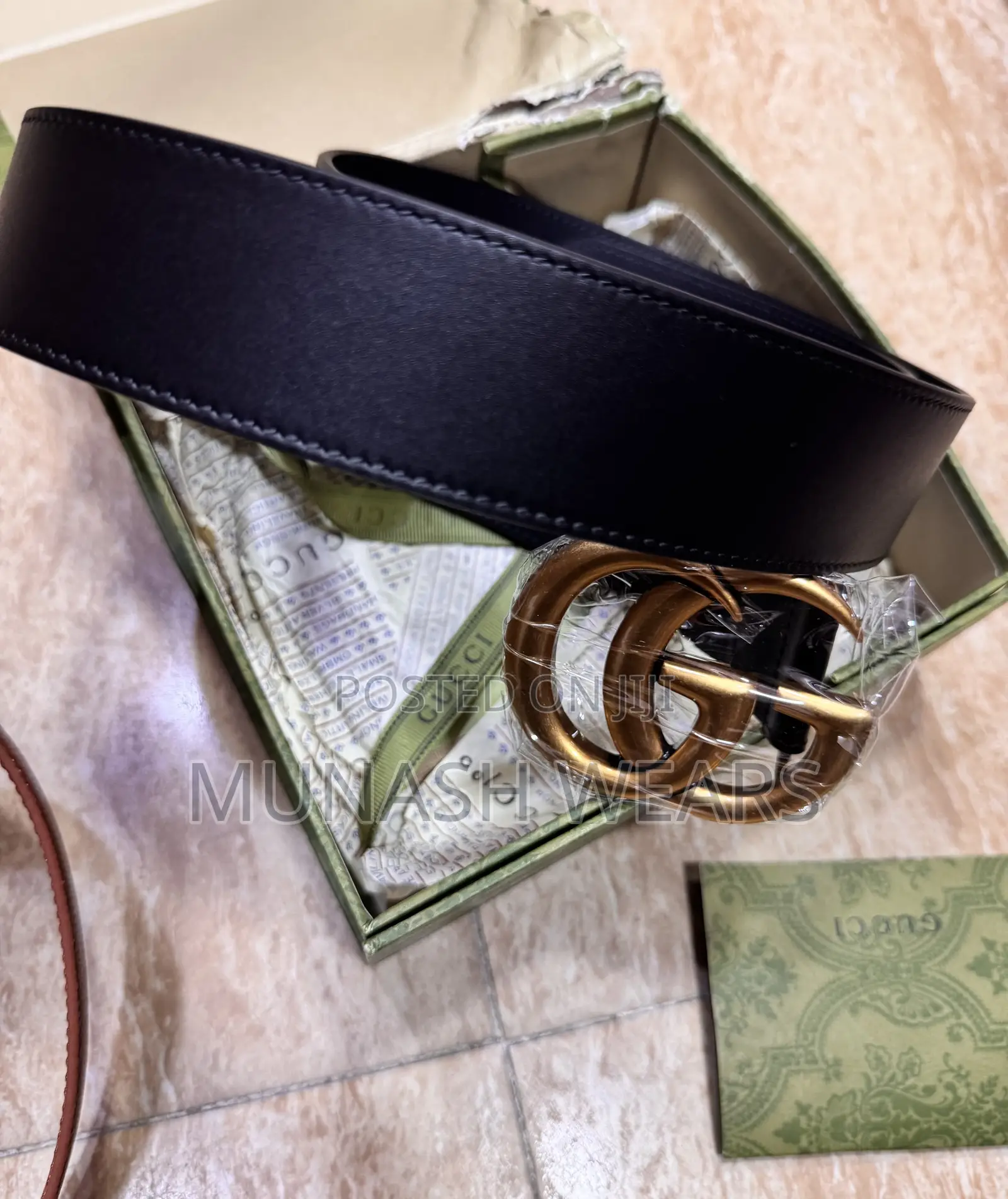 Original Leather Gucci Belt For Men