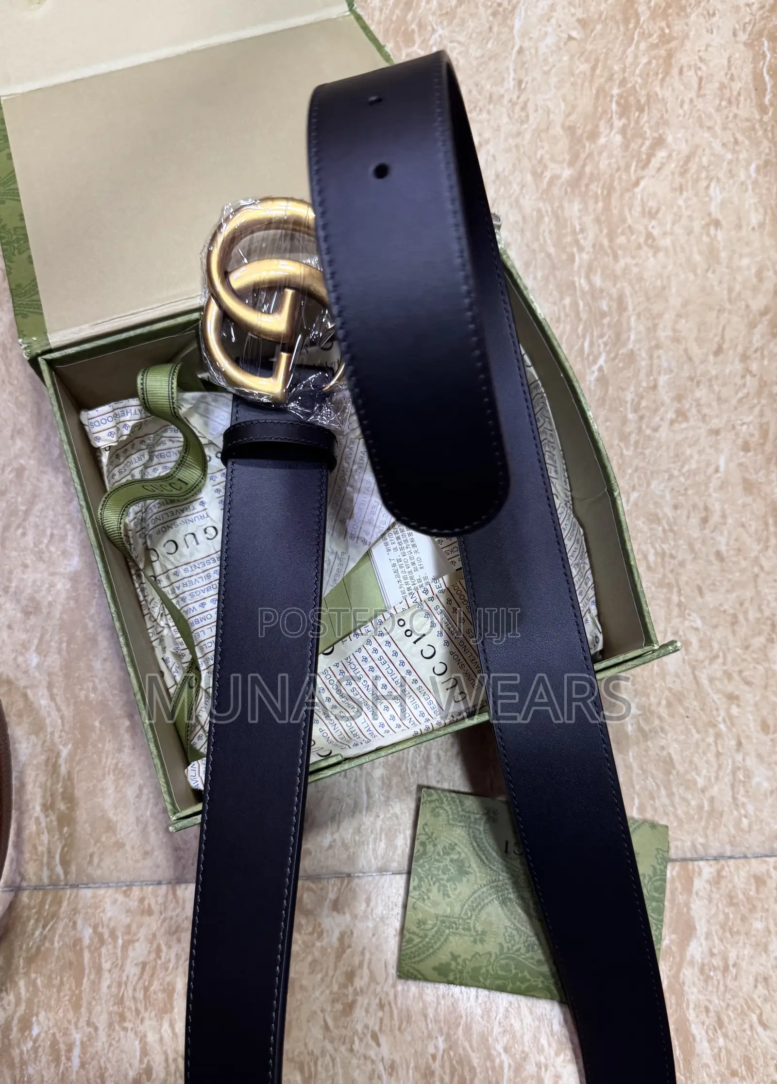 Original Leather Gucci Belt For Men