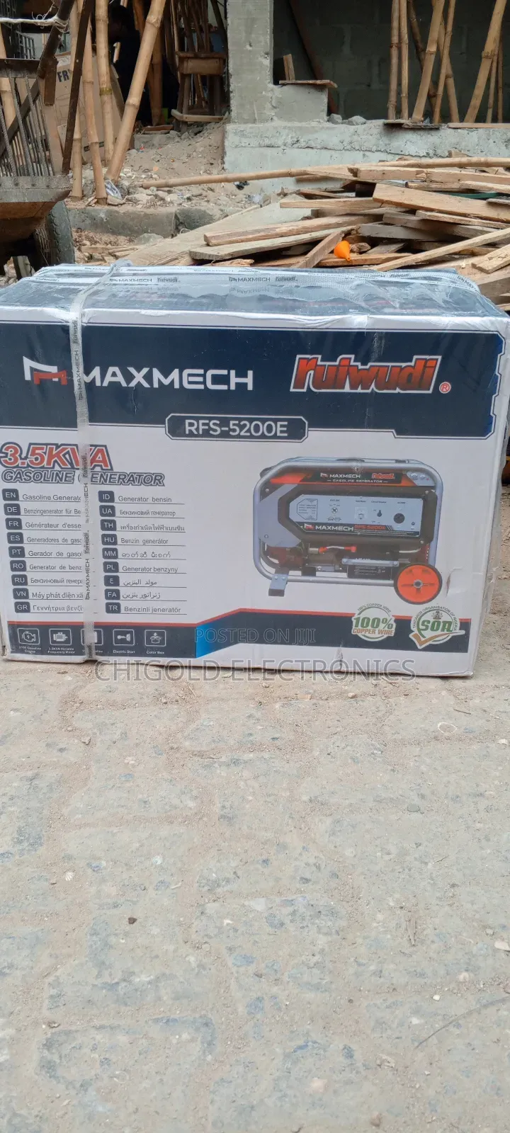 Original Maxmech Generator 3.5 Kva 100% Copper Coin