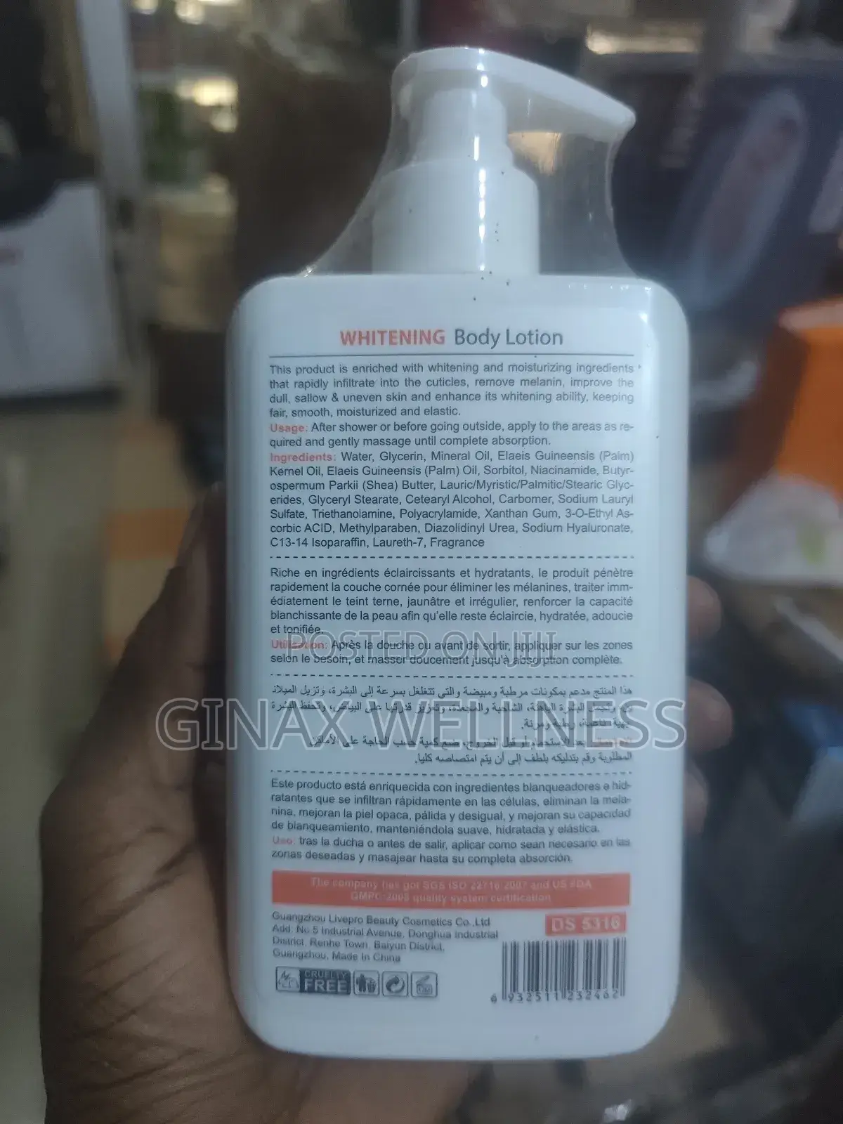 Disaar Whitening Body Lotion With Nicotinamide, Vitamin C and Collagen