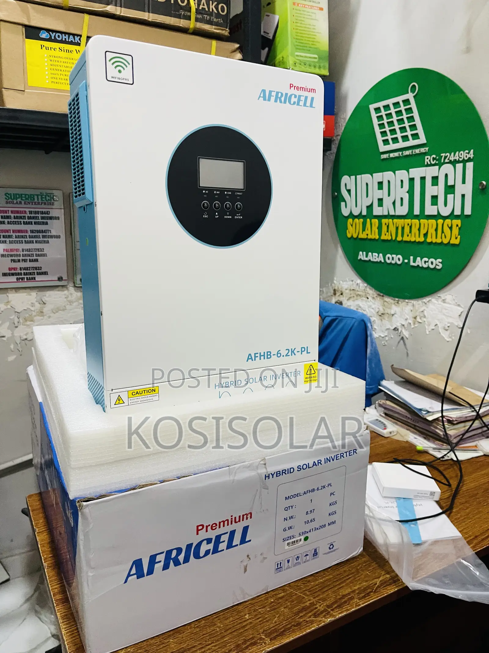 6.2kva 48v Africell Hybrid Inverter With Wifi