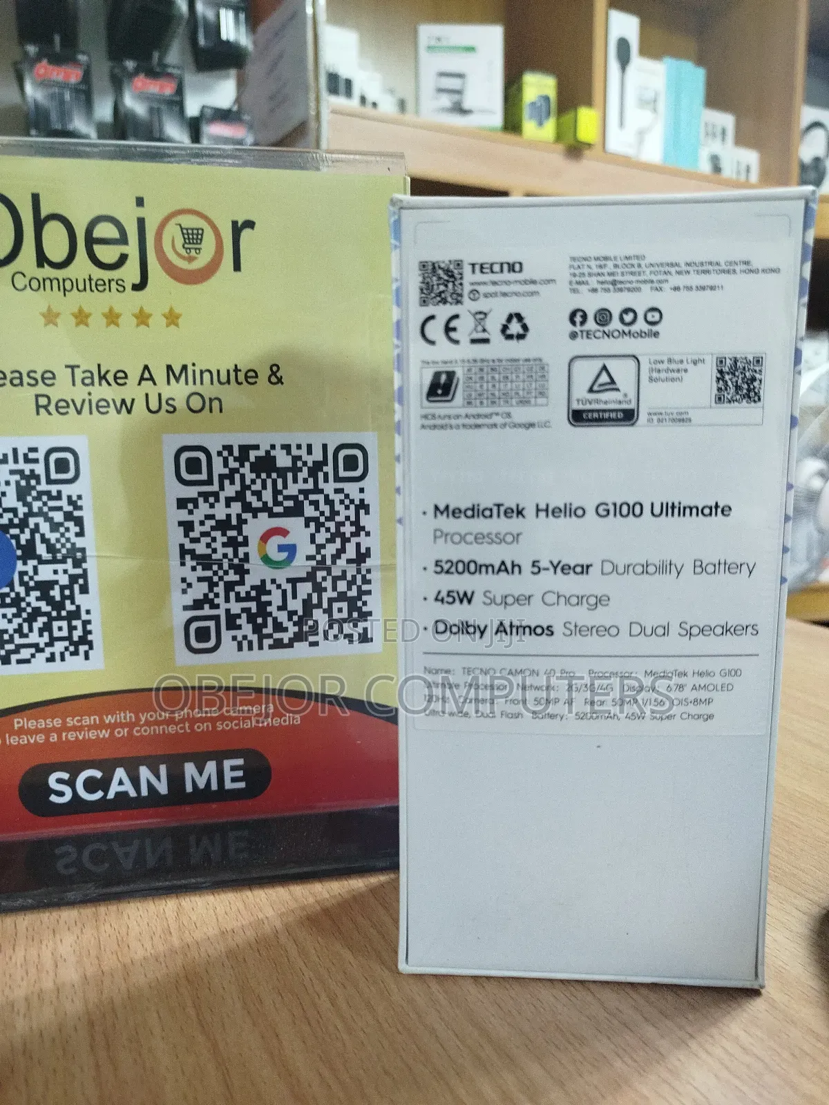 New Tecno Camon 40 Pro 4G 256 GB