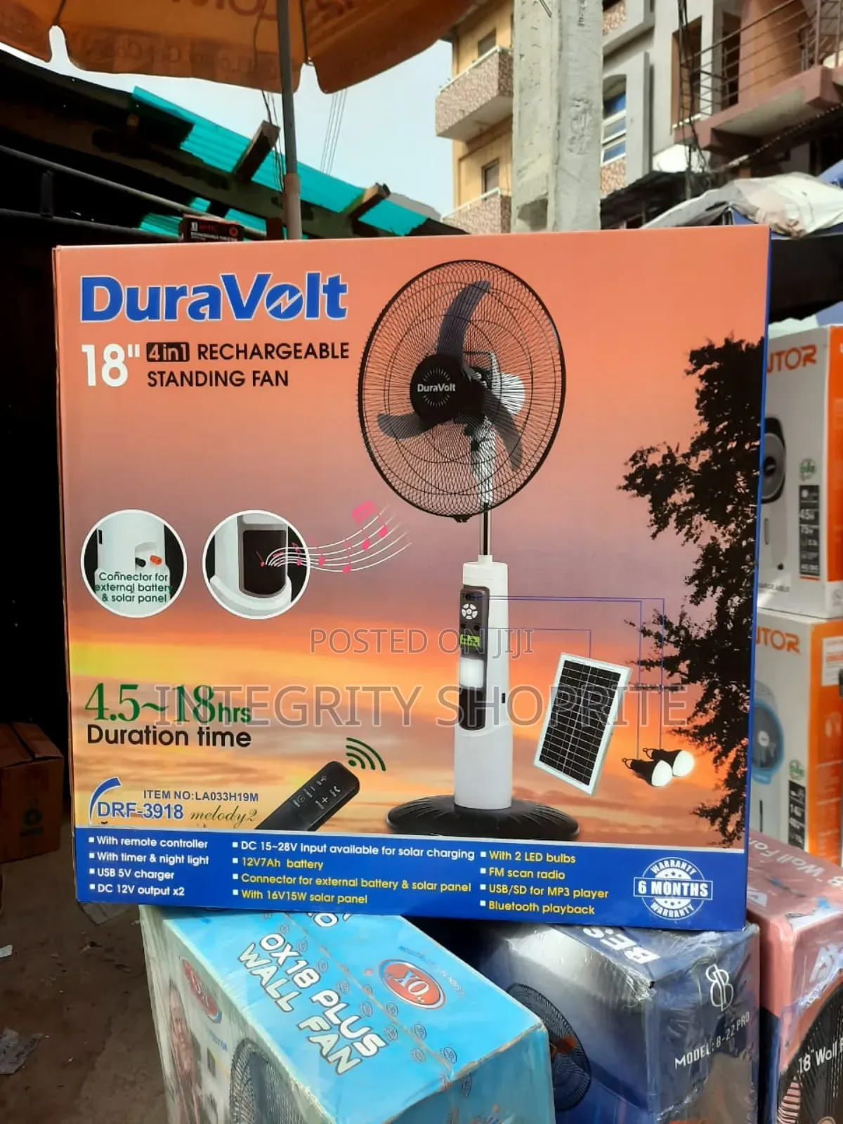 18inch 4in1 Duravolt Rechargeable Fan