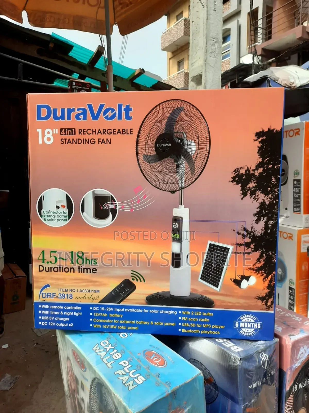 18inch 4in1 Duravolt Rechargeable Fan