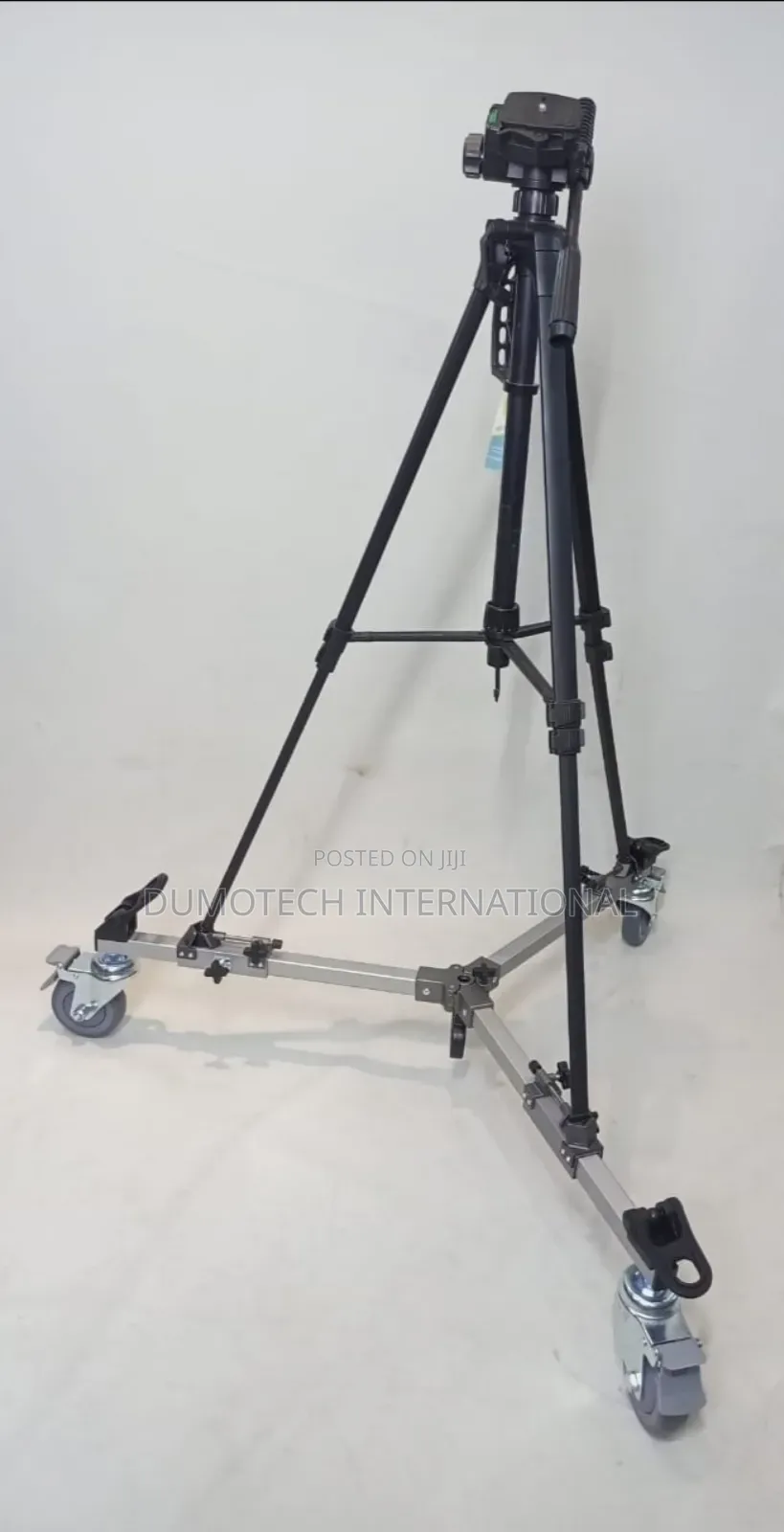 Heavy Duty Silver Tripod Dolly With Stopper