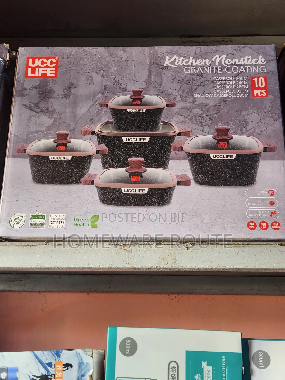 Ucc High Quality Marble Granite Cookware Set