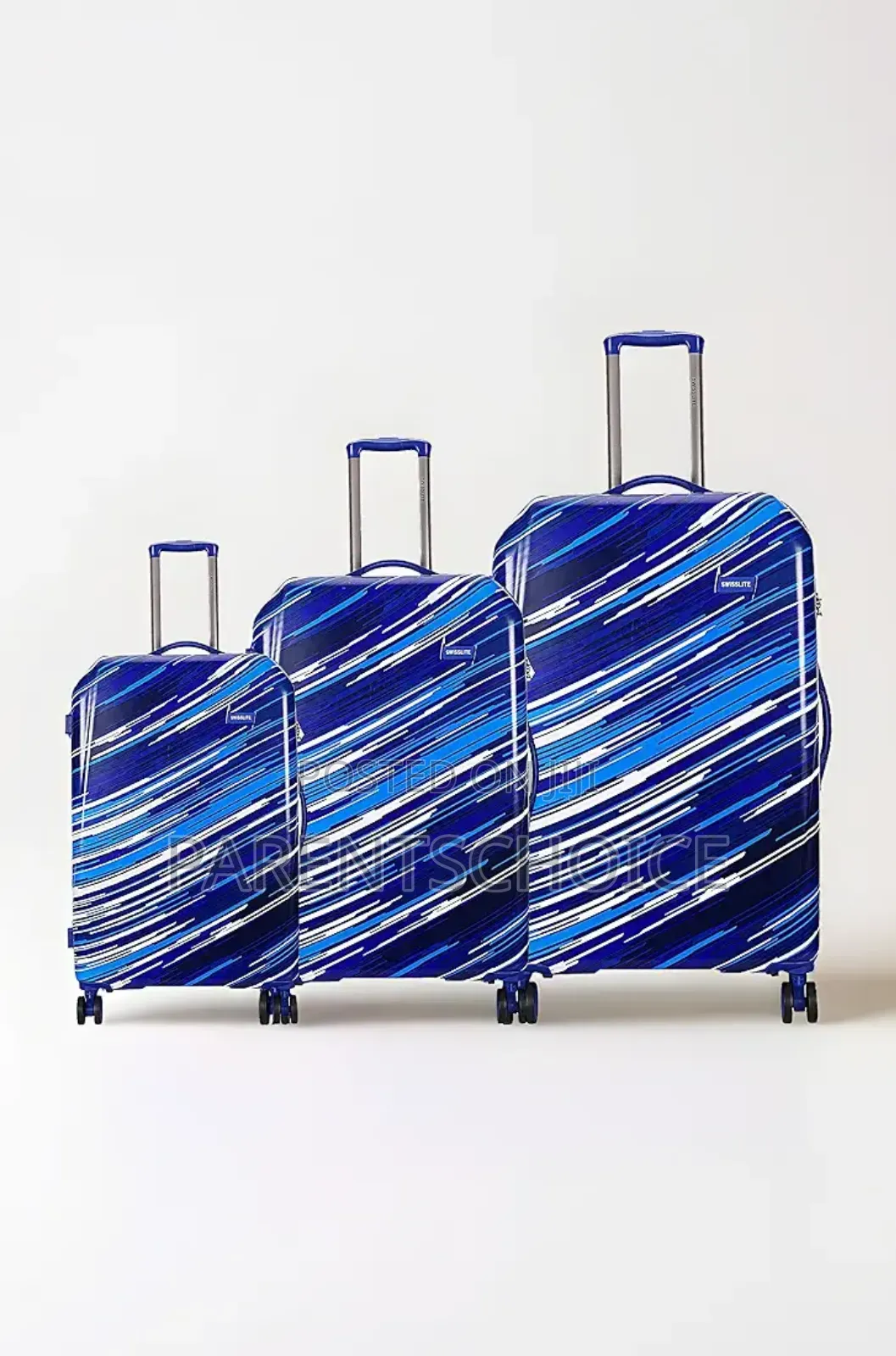 Hard Sided Printed Polycarbonate Cabin Check-in Luggage Trolley Bag