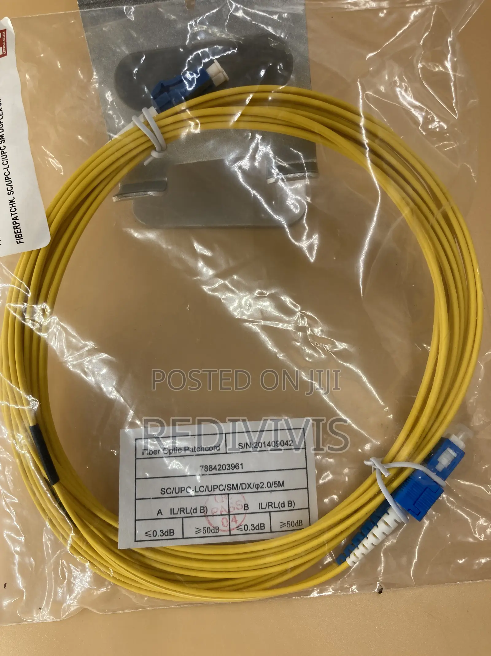 Sc/Upc To Lc/Upc Fiber Optic Patch Cable 5m