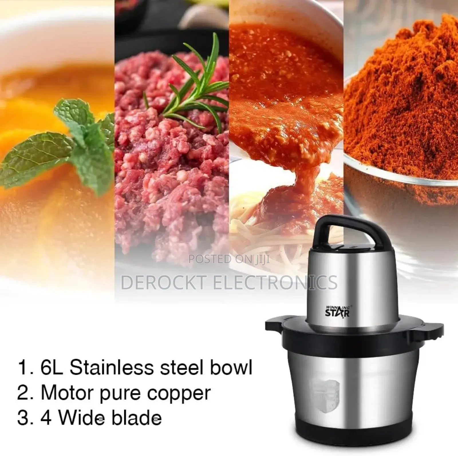 Winningstar Multifunction Food Processor and Chopper 6l