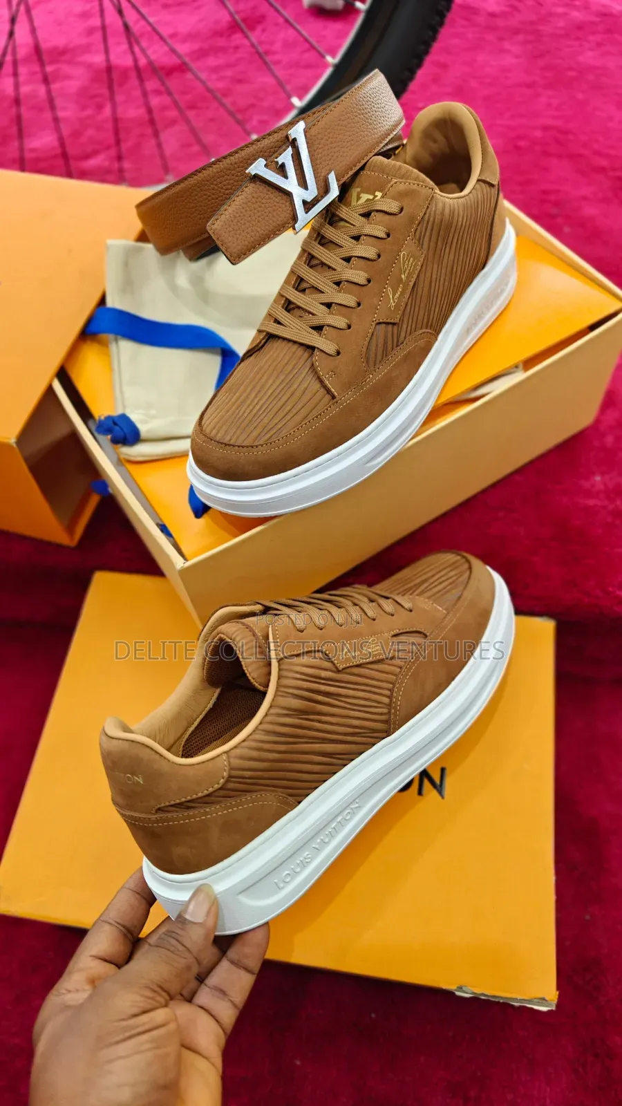 Top Quality  Cow Leather Luxury Louis Vuitton Original Sneakers