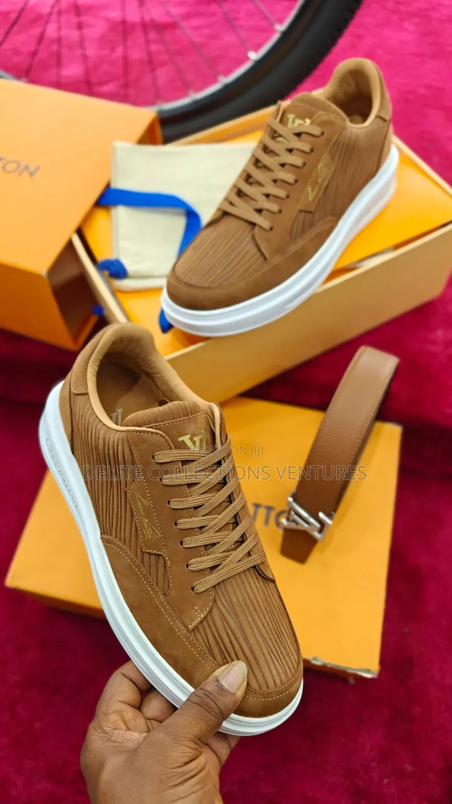 Top Quality  Cow Leather Luxury Louis Vuitton Original Sneakers