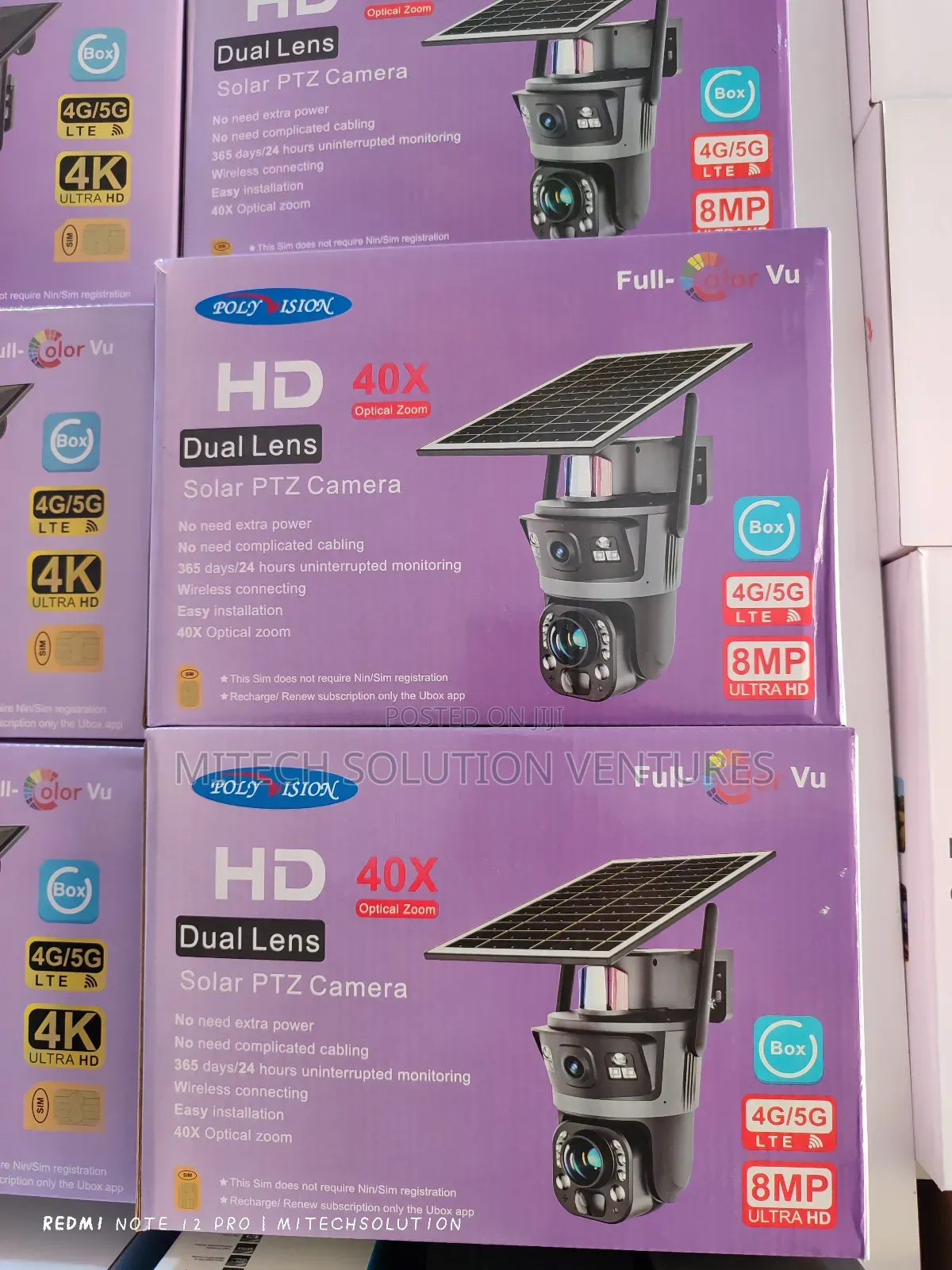 Ubox 40x Optical Zoom Dual Lens Solar PTZ Camera