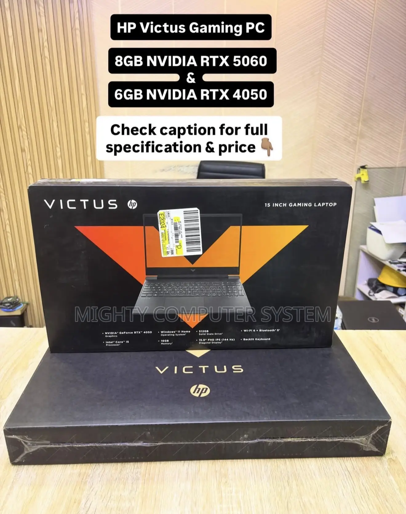 New Laptop HP Victus 15 16GB Intel Core i5 SSD 512GB