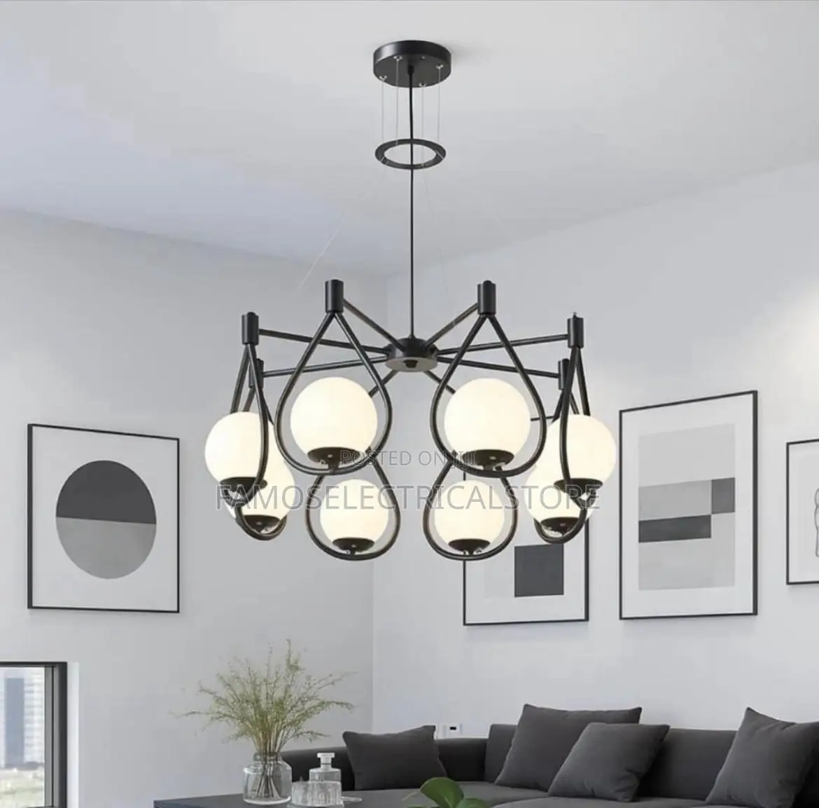 Nordic Ceiling Mounted Chandelier Modern Design