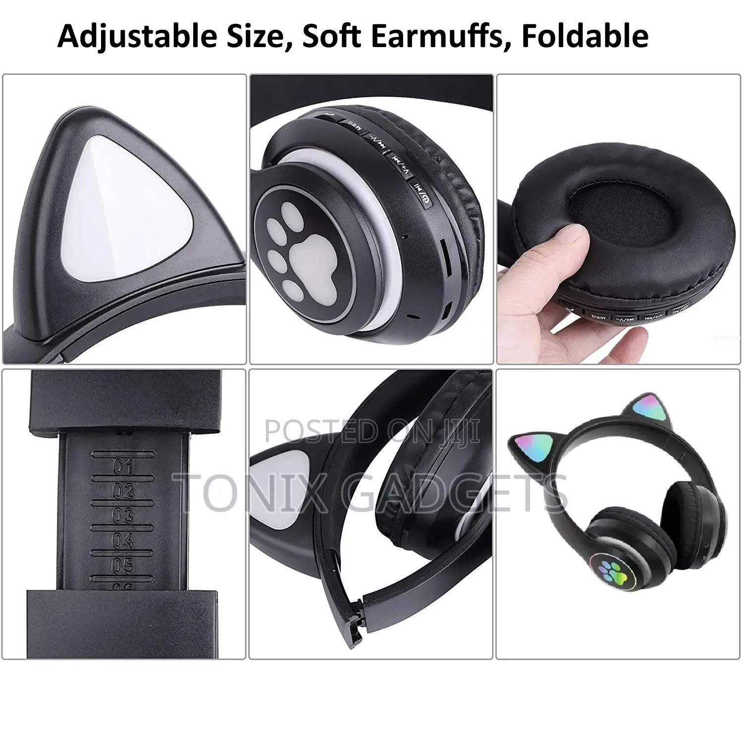 Premium Wireless Cat Headset With RGB Light