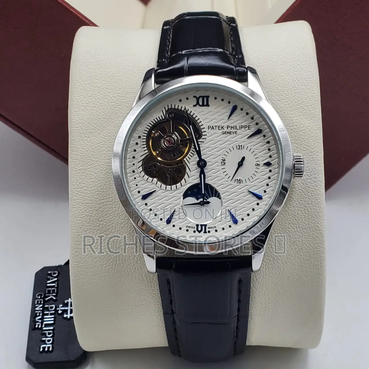 Patek Phillipe Premium Leather Tourbillion Watch