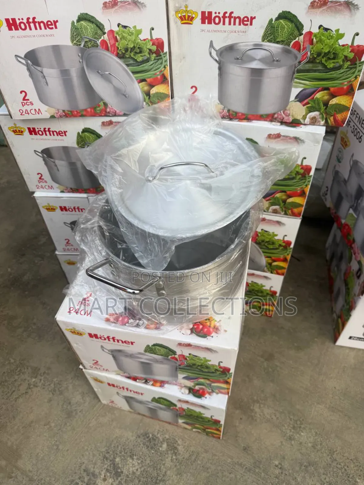 24cm Hoffner Aluminium Cooking Pot – Thick Durable