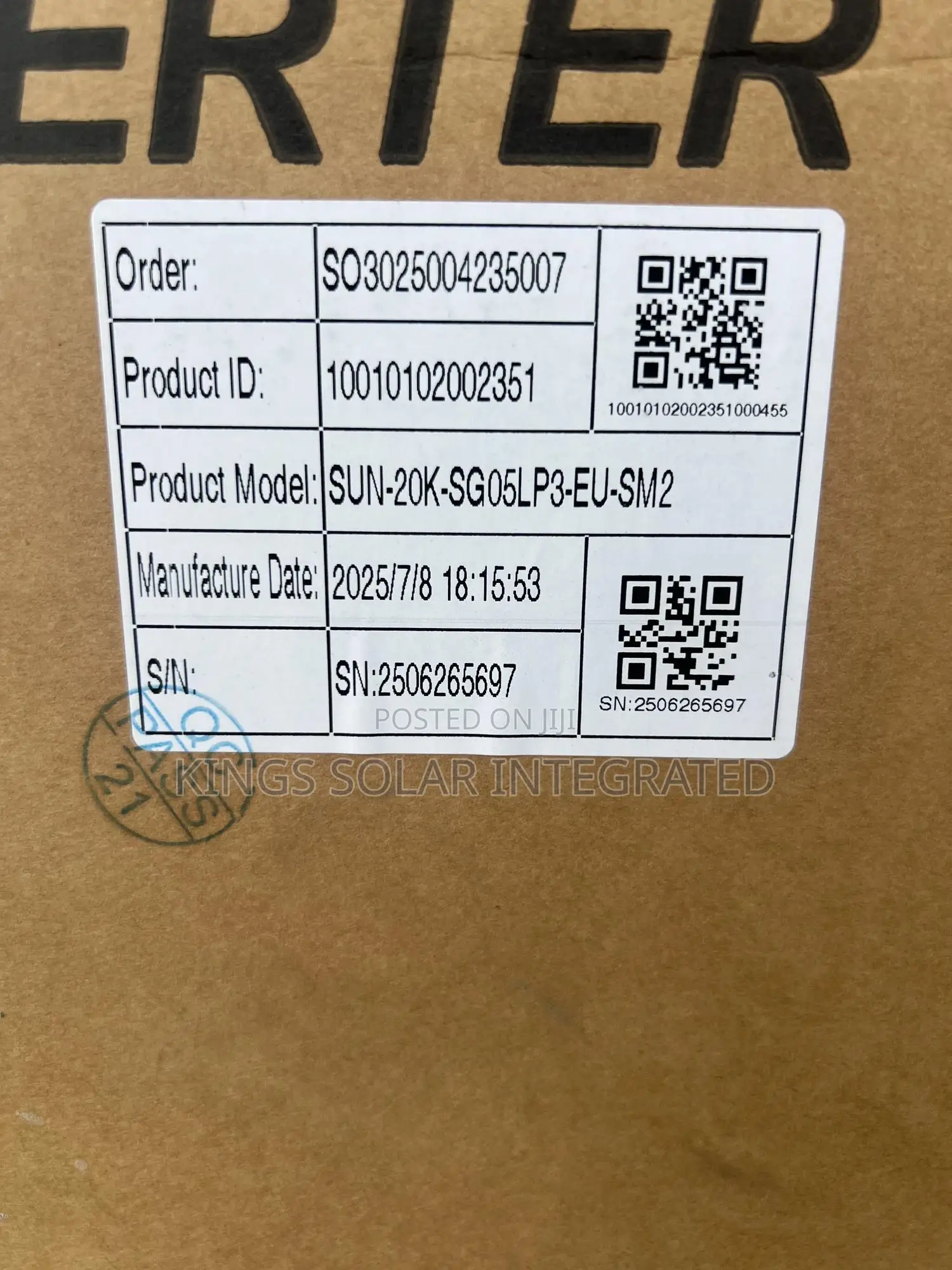 20kw Deye Hybrid Inverter