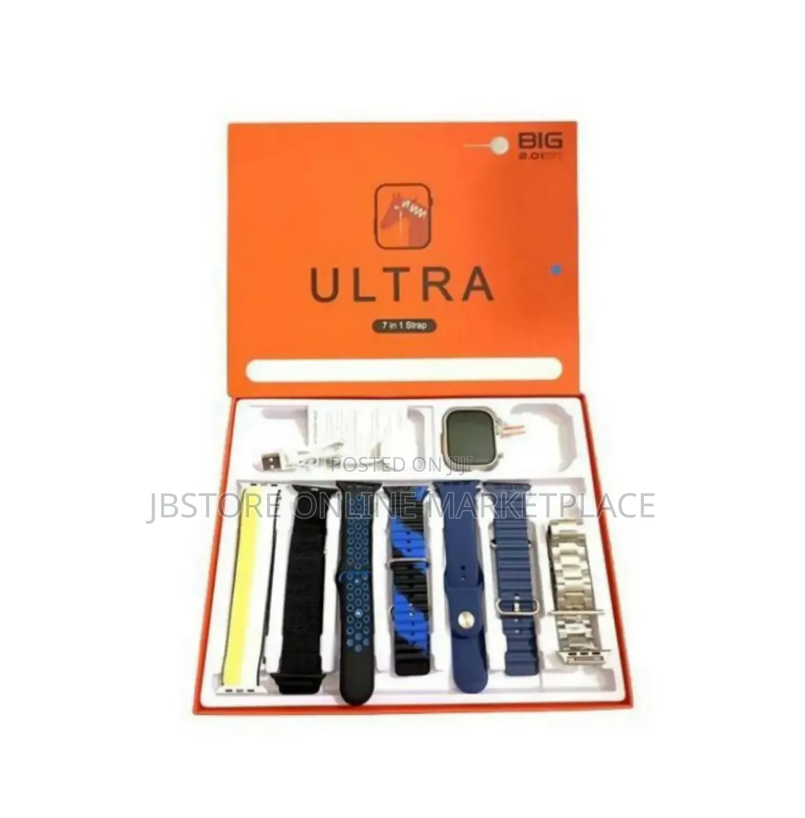 7 In 1 Straps Ultra Smart Watch With Casing And Wireless Charger