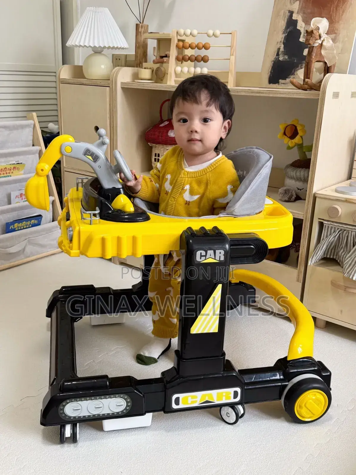 Luxury Baby Walker With Led Lights Anti-Rollover Design (6–18months)