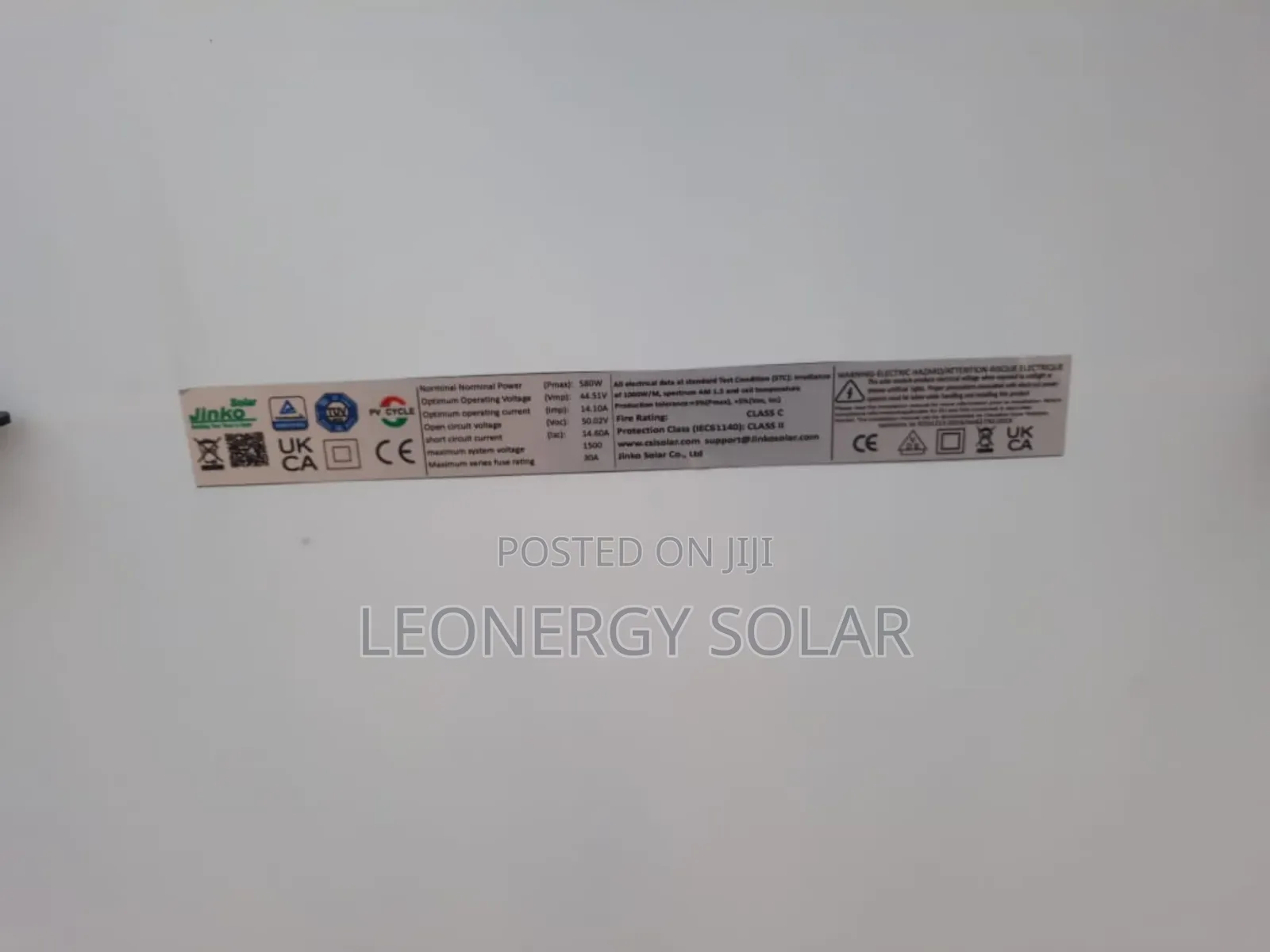 Jinko 580w Non Bi-Fical Solar Panel