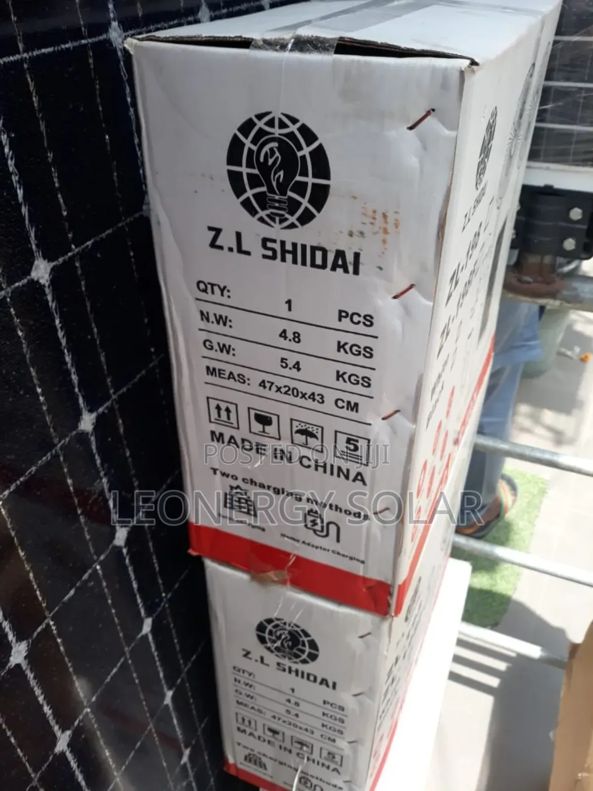 Z.L Solar Rechargeable Standing Fan
