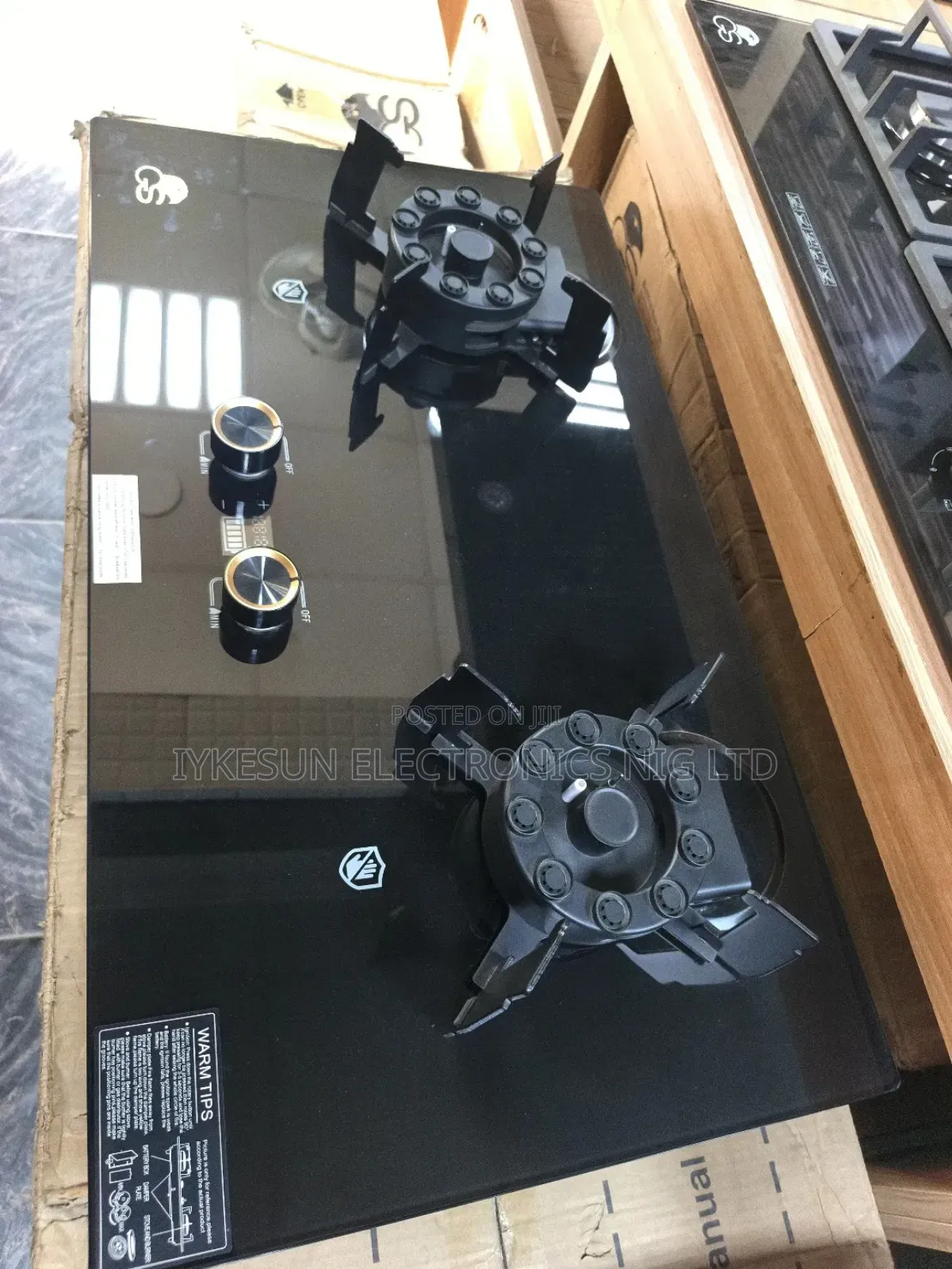 Original Gs Made in Turkey Built-in Flips Up 2 Burners Gas Cooker Hob