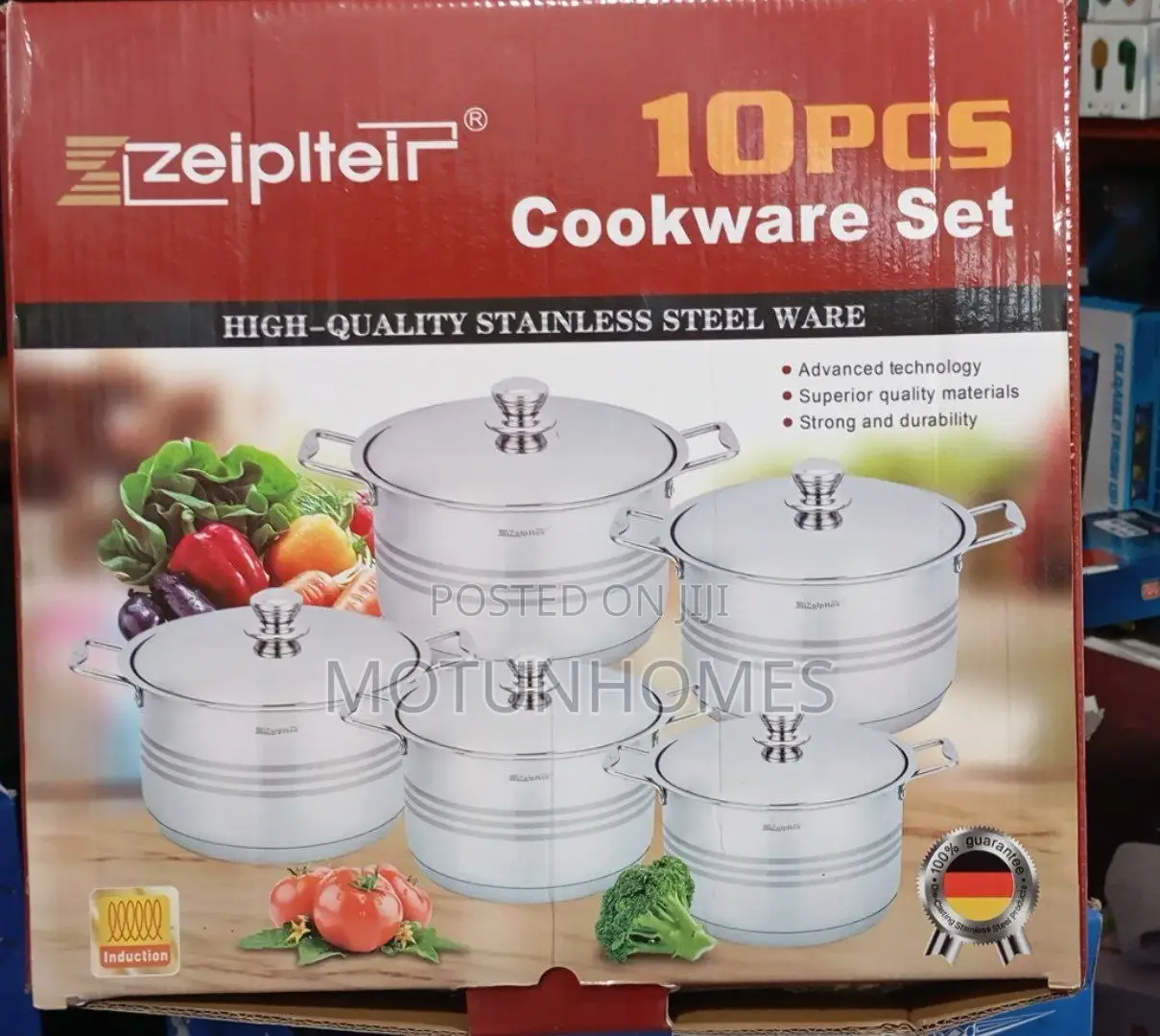 Zeipiteir Cookware Set 32cm,30cm,28cm,26cm,24cm