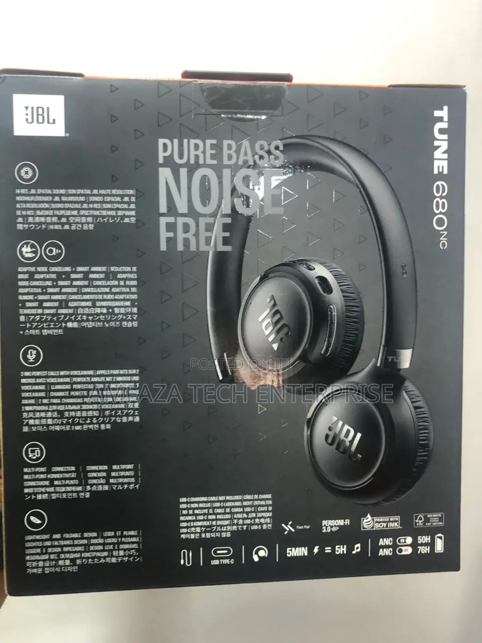 JBL Tune 680 Nc Wireless on-Ear Bluetooth Headphones