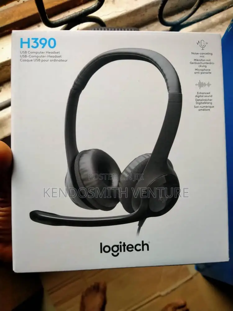 Logitech H390 Usb Wired Headset–Noise Cancelling Mic–Clear Stereo 