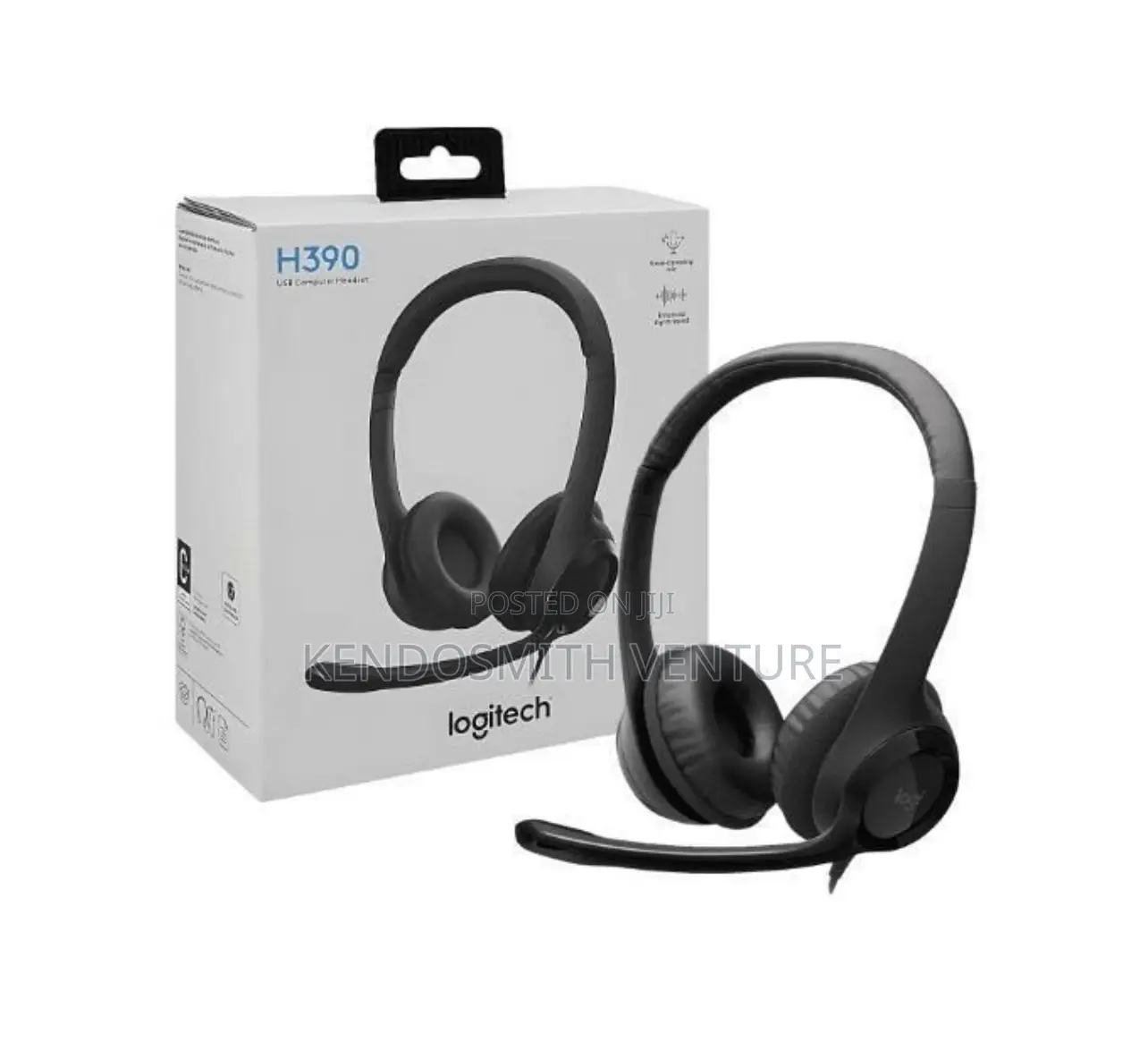 Logitech H390 Usb Wired Headset–Noise Cancelling Mic–Clear Stereo 