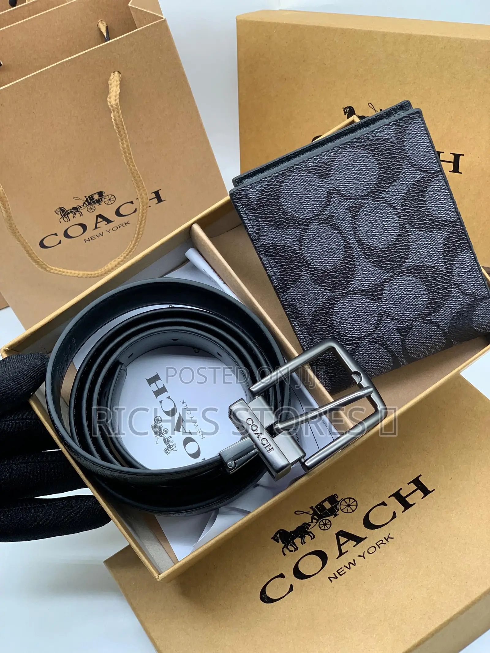Coach Wallet and Belt Men Set