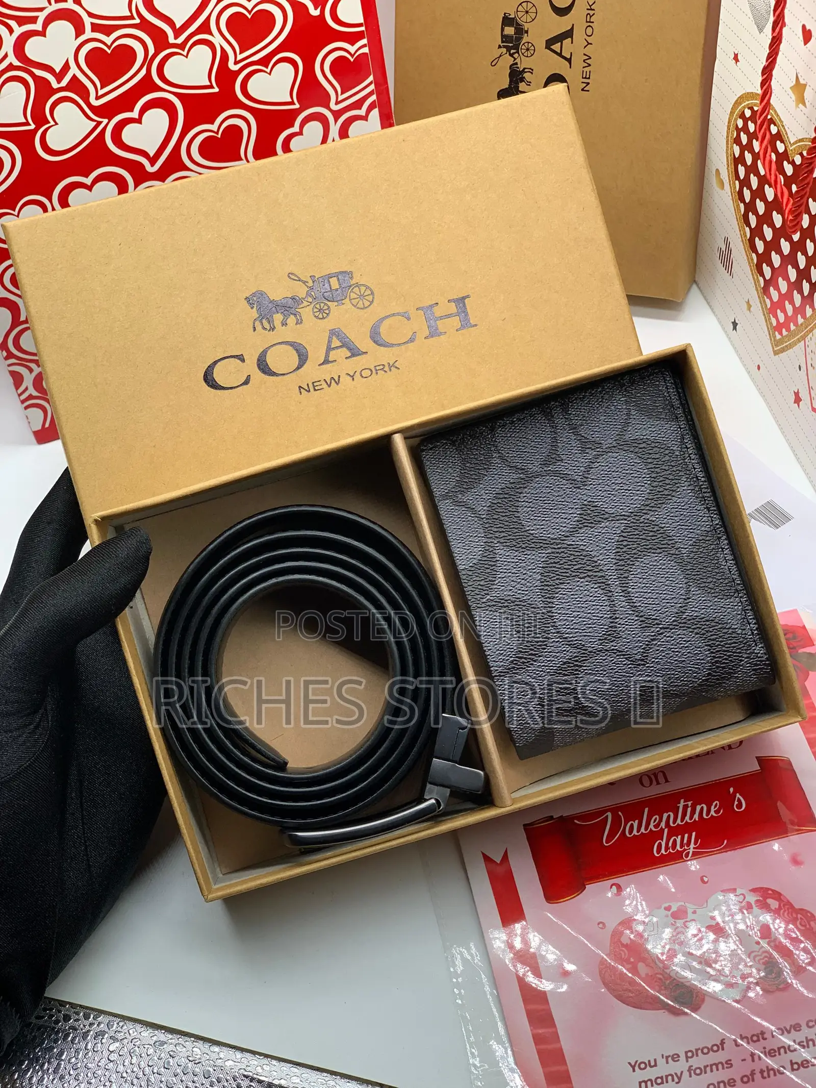 Coach Wallet and Belt Men Set