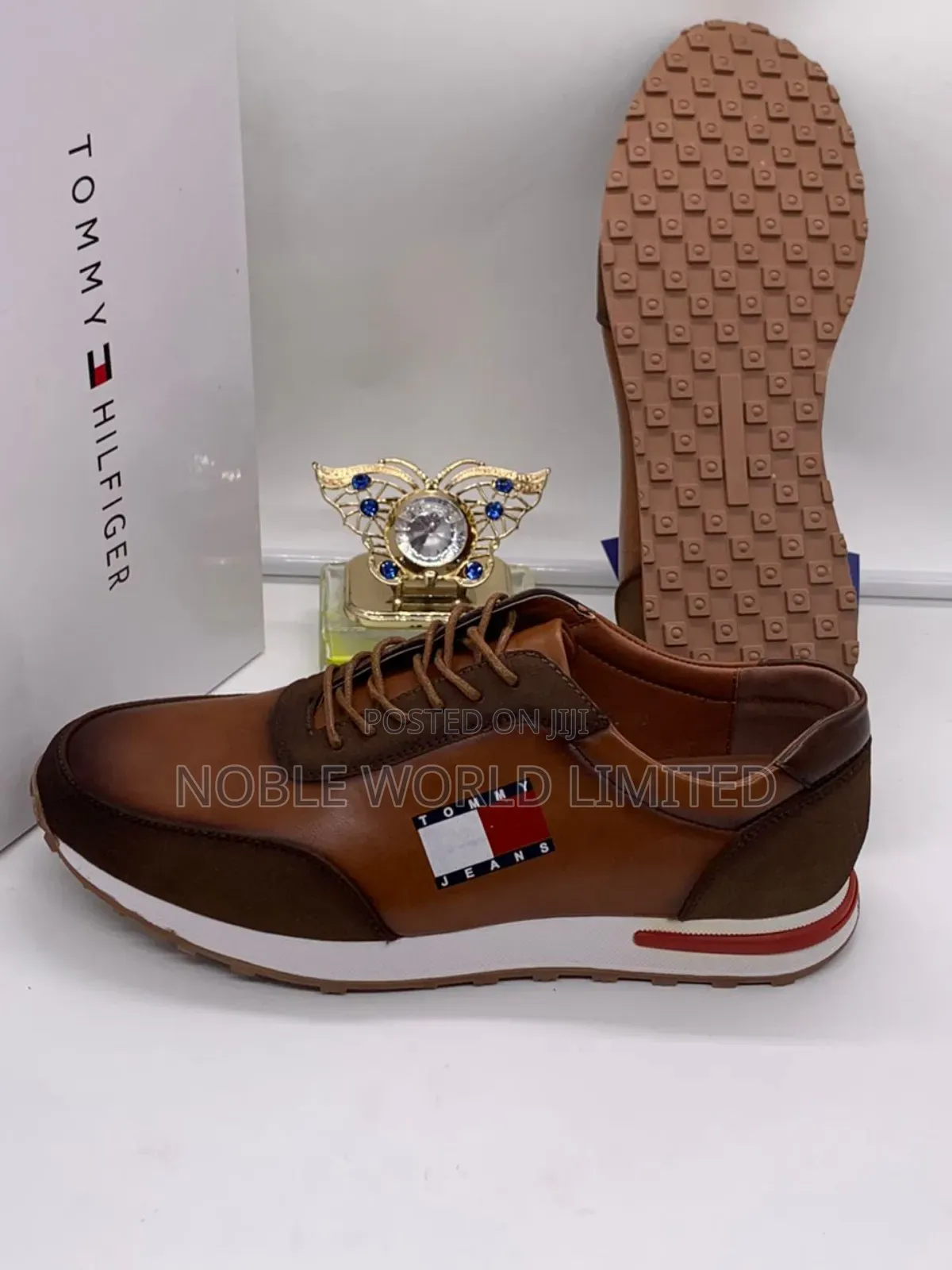 Tommy Hilfiger Black/Brown Sneakers /Shoes Abl 5r