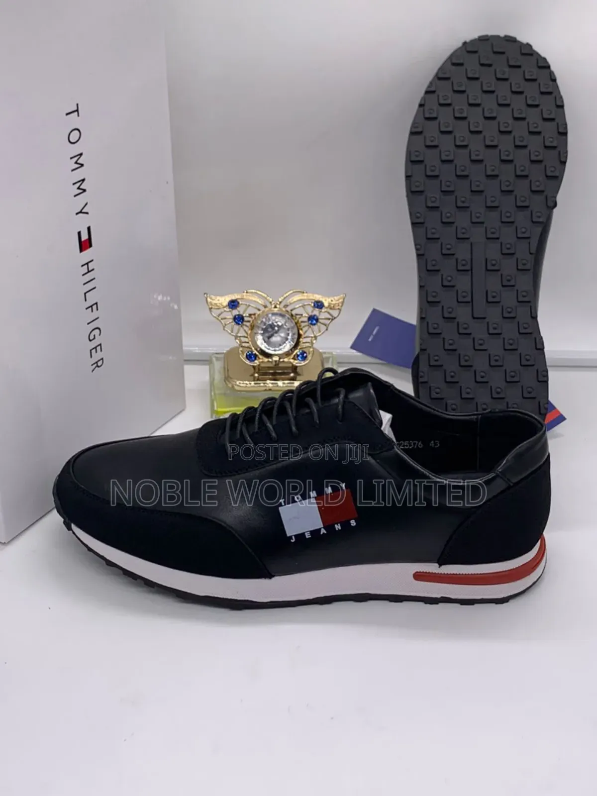 Tommy Hilfiger Black/Brown Sneakers /Shoes Abl 5r