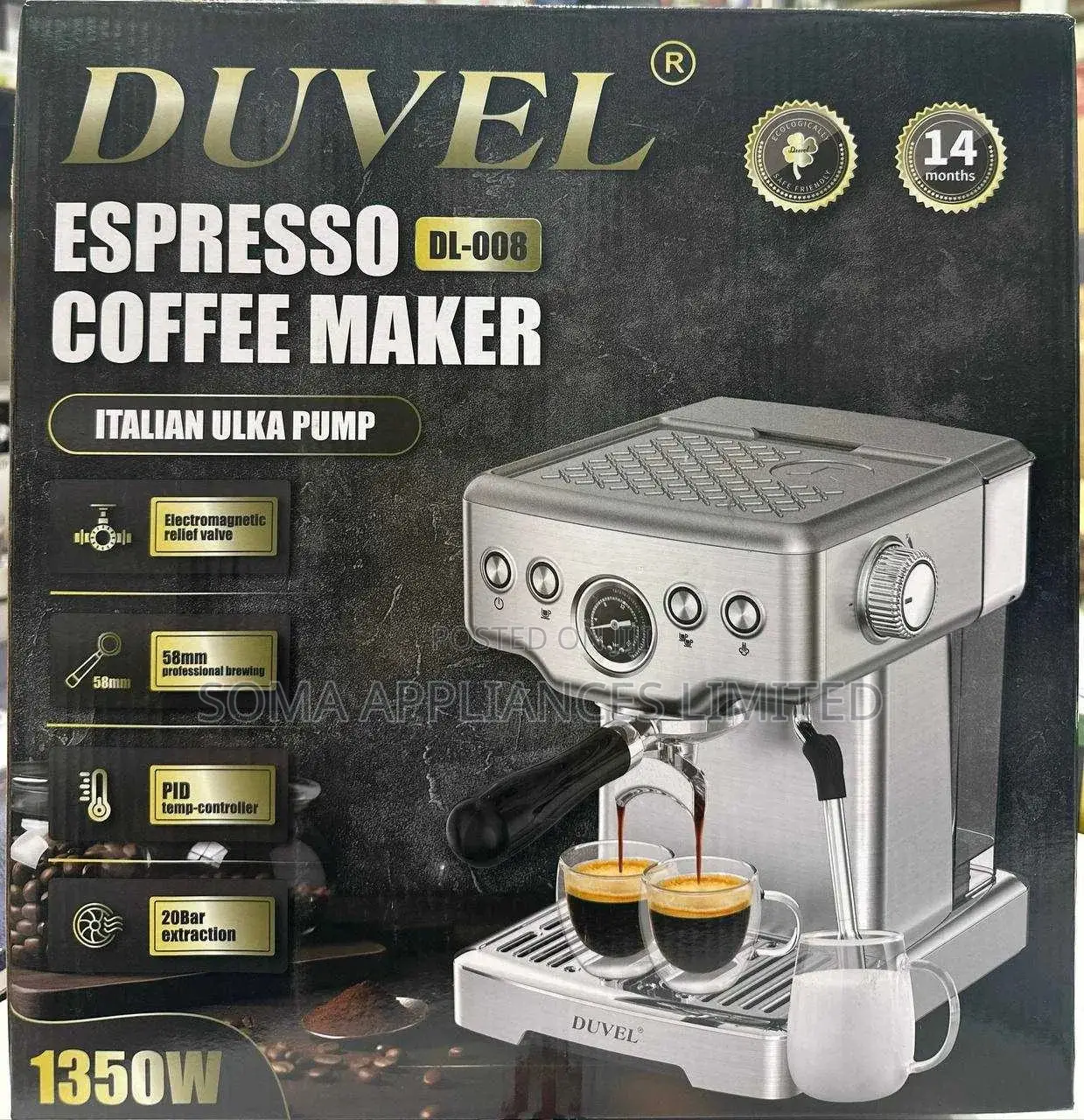 Duvel Dl 008 Barista Pro Espresso Coffee Machine