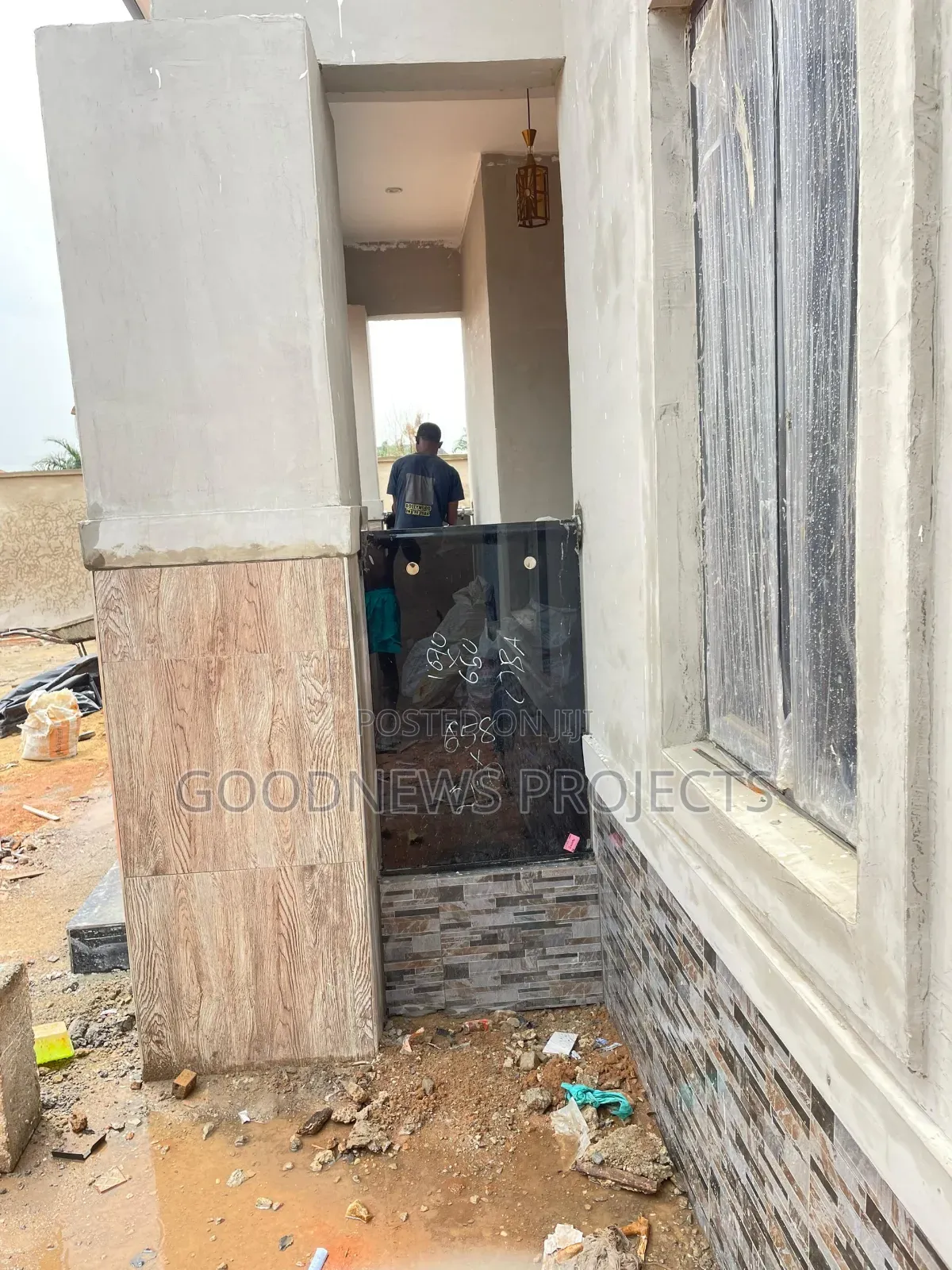 Black Balcony Glass Handrail