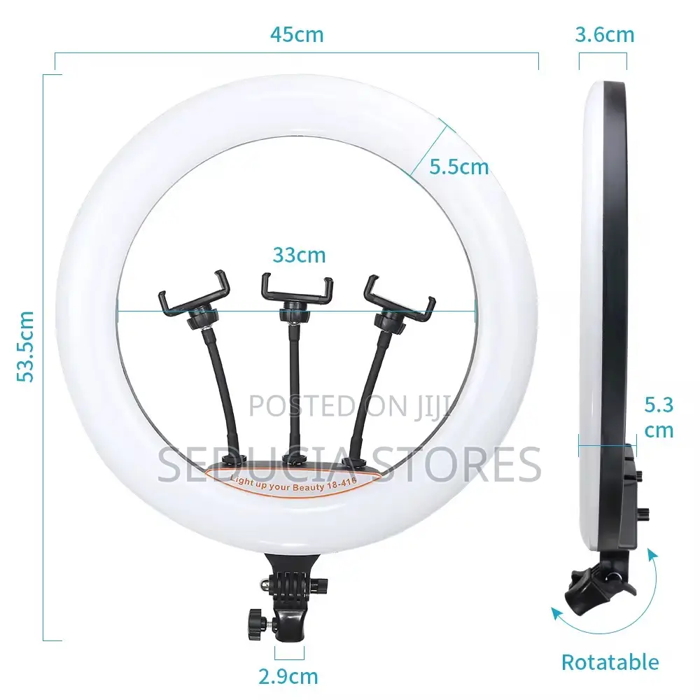 18 Inches RGB Multicolor Ring Light With Stand and Remote