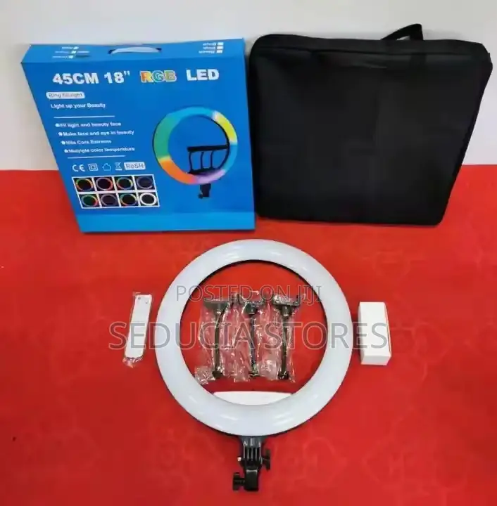 18 Inches RGB Multicolor Ring Light With Stand and Remote