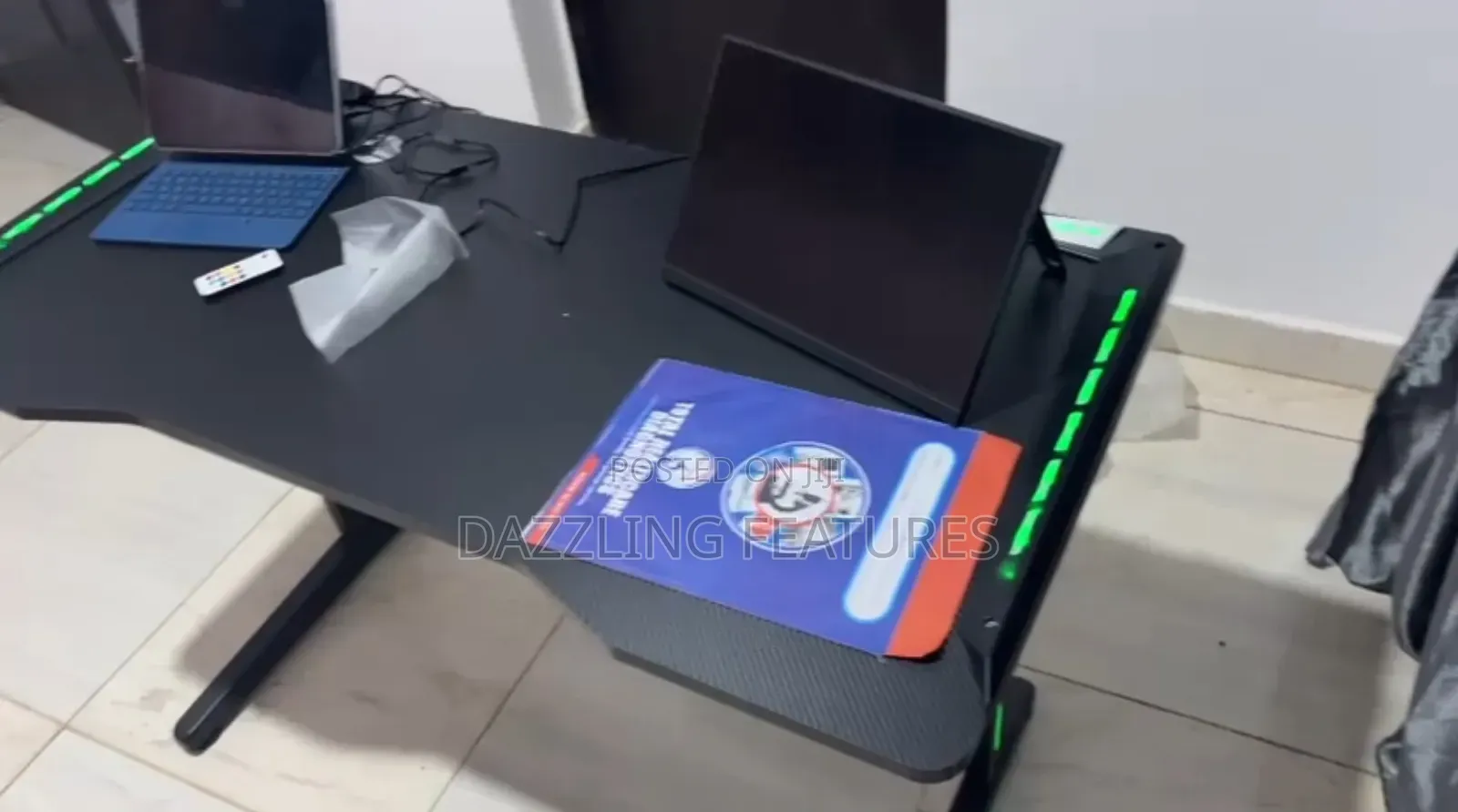 Mordern Gaming Table With Rgb Led Light