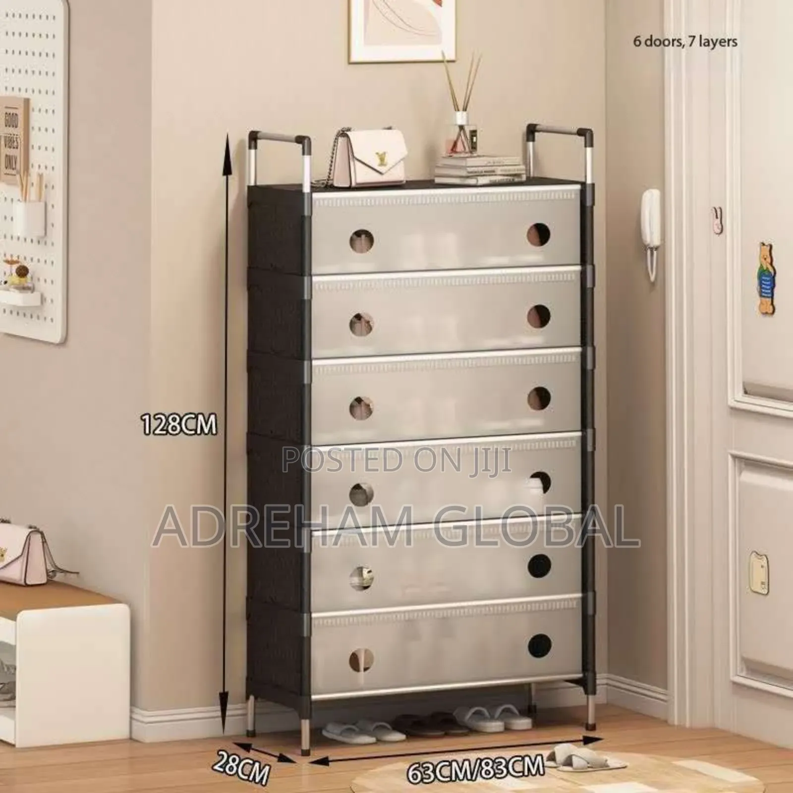 Shoe Rack 7layers With Cover Also,Available
White,Black, Black White