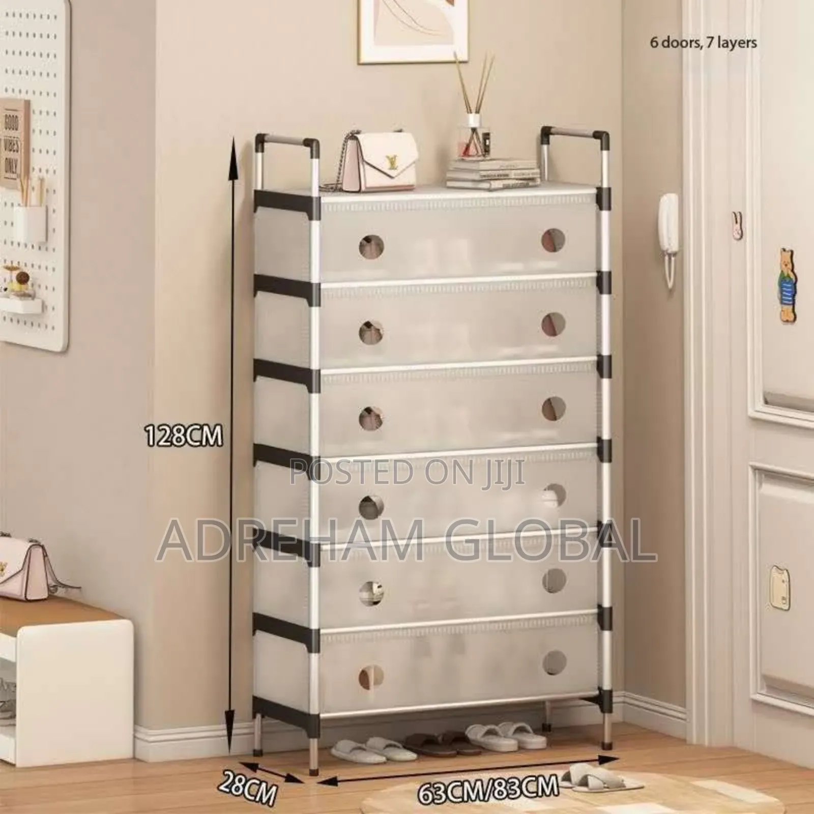 Shoe Rack 7layers With Cover Also,Available
White,Black, Black White